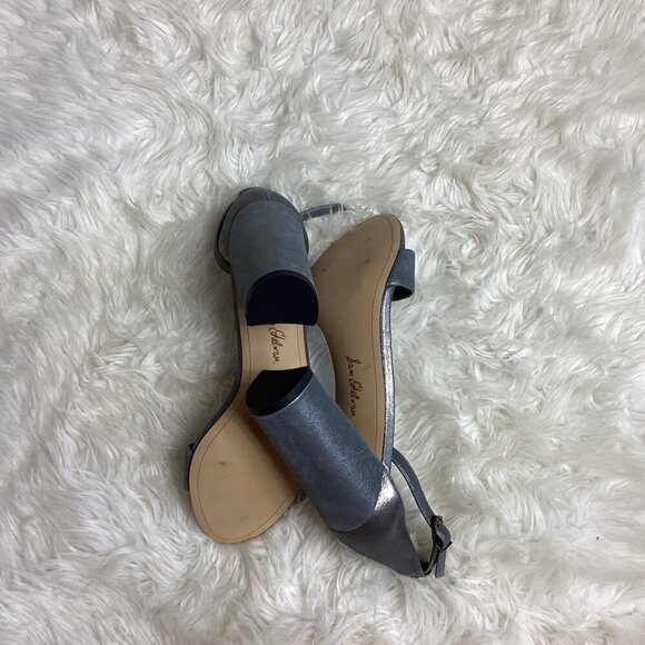 Sam Edelman Womens Yaro Gray and Silver Metallic Heels Size 10 - Picture 11 of 13
